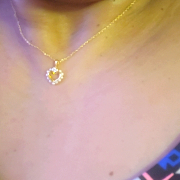 kate spade Gold and White Heart Pendant Necklace - Picture 4 of 5